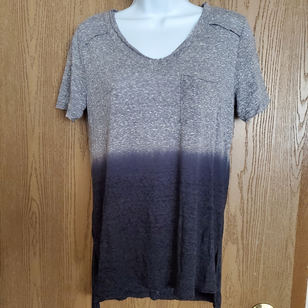 Gray and Blue Split Dye T-shirt